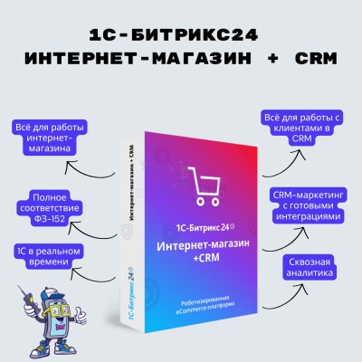 Программа для ЭВМ "1С-Битрикс24". Лицензия Интернет-магазин + CRM (12 мес.) - купить в Якше